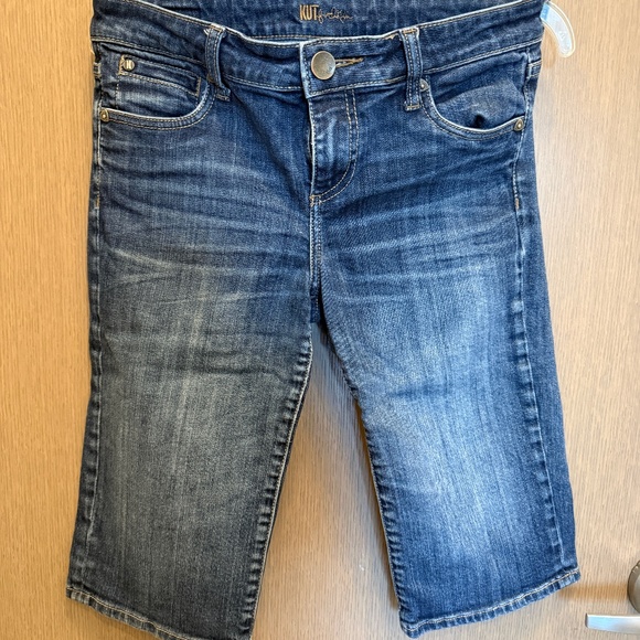 KUT from the Kloth Bermuda Jean Shorts Women’s Size 4 Dark Wash Denim - Picture 1 of 3